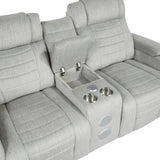 Ronan Light Gray 2-Piece Double Reclining Set by Homelegance at Eve Furniture