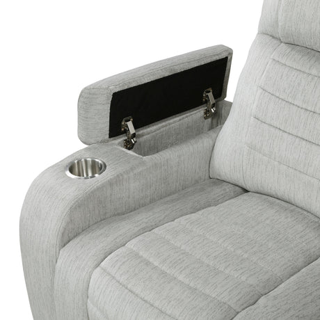 Ronan Light Gray 2-Piece Double Reclining Set by Homelegance at Eve Furniture
