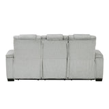 Ronan Light Gray 2-Piece Double Reclining Set by Homelegance at Eve Furniture