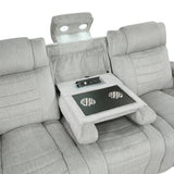 Ronan Light Gray 2-Piece Double Reclining Set by Homelegance at Eve Furniture