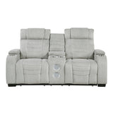 Ronan Light Gray Double Reclining Living Room Set by Homelegance at Eve Furniture