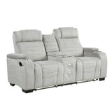 Ronan Light Gray Double Reclining Living Room Set by Homelegance at Eve Furniture