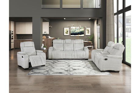 Ronan Light Gray Double Reclining Living Room Set by Homelegance at Eve Furniture