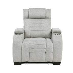 Ronan Light Gray Reclining Chair by Homelegance at Eve Furniture