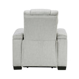 Ronan Light Gray Reclining Chair by Homelegance at Eve Furniture