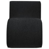 Ronea Charcoal Boucle Upholstered Armless Curved Accent Chair