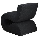 Ronea Charcoal Boucle Upholstered Armless Curved Accent Chair