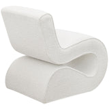 Ronea Cream Boucle Upholstered Armless Curved Accent Chair