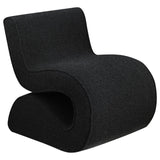 Ronea Charcoal Boucle Upholstered Armless Curved Accent Chair by Coaster at Eve Furniture