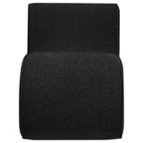 Ronea Charcoal Boucle Upholstered Armless Curved Accent Chair by Coaster at Eve Furniture