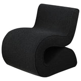 Ronea Charcoal Boucle Upholstered Armless Curved Accent Chair by Coaster at Eve Furniture