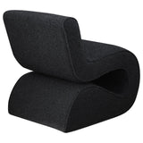 Ronea Charcoal Boucle Upholstered Armless Curved Accent Chair by Coaster at Eve Furniture