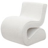 Ronea Cream Boucle Upholstered Armless Curved Accent Chair by Coaster at Eve Furniture