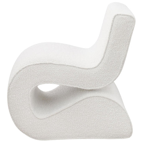 Ronea Cream Boucle Upholstered Armless Curved Accent Chair by Coaster at Eve Furniture