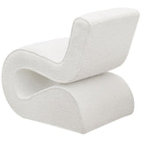Ronea Cream Boucle Upholstered Armless Curved Accent Chair by Coaster at Eve Furniture
