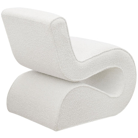 Ronea Cream Boucle Upholstered Armless Curved Accent Chair by Coaster at Eve Furniture