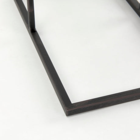 Ronin Rectangle 2-Tier Wood w/ Black Metal Accent Table by Mercana at Eve Furniture