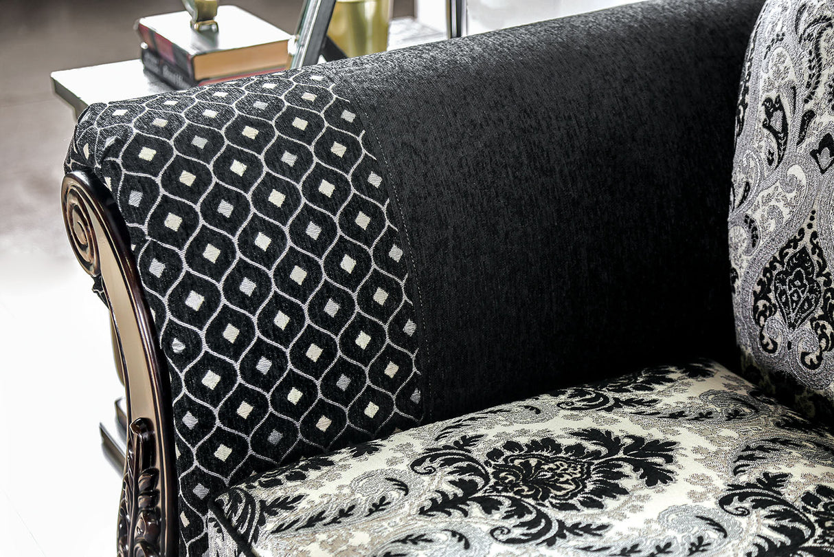 Ronja Black Sofa & Loveseat by Furniture of America at Eve Furniture