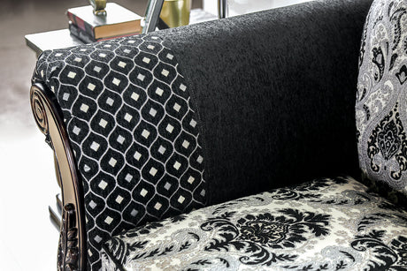 Ronja Black Sofa & Loveseat by Furniture of America at Eve Furniture