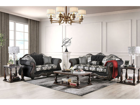 Ronja Black Sofa & Loveseat by Furniture of America at Eve Furniture