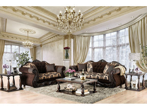 Ronja Dark Brown Sofa & Loveseat by Furniture of America at Eve Furniture