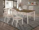 Ronnie Khaki/Rustic Cream 5-Piece Starburst Dining Set by Coaster at Eve Furniture