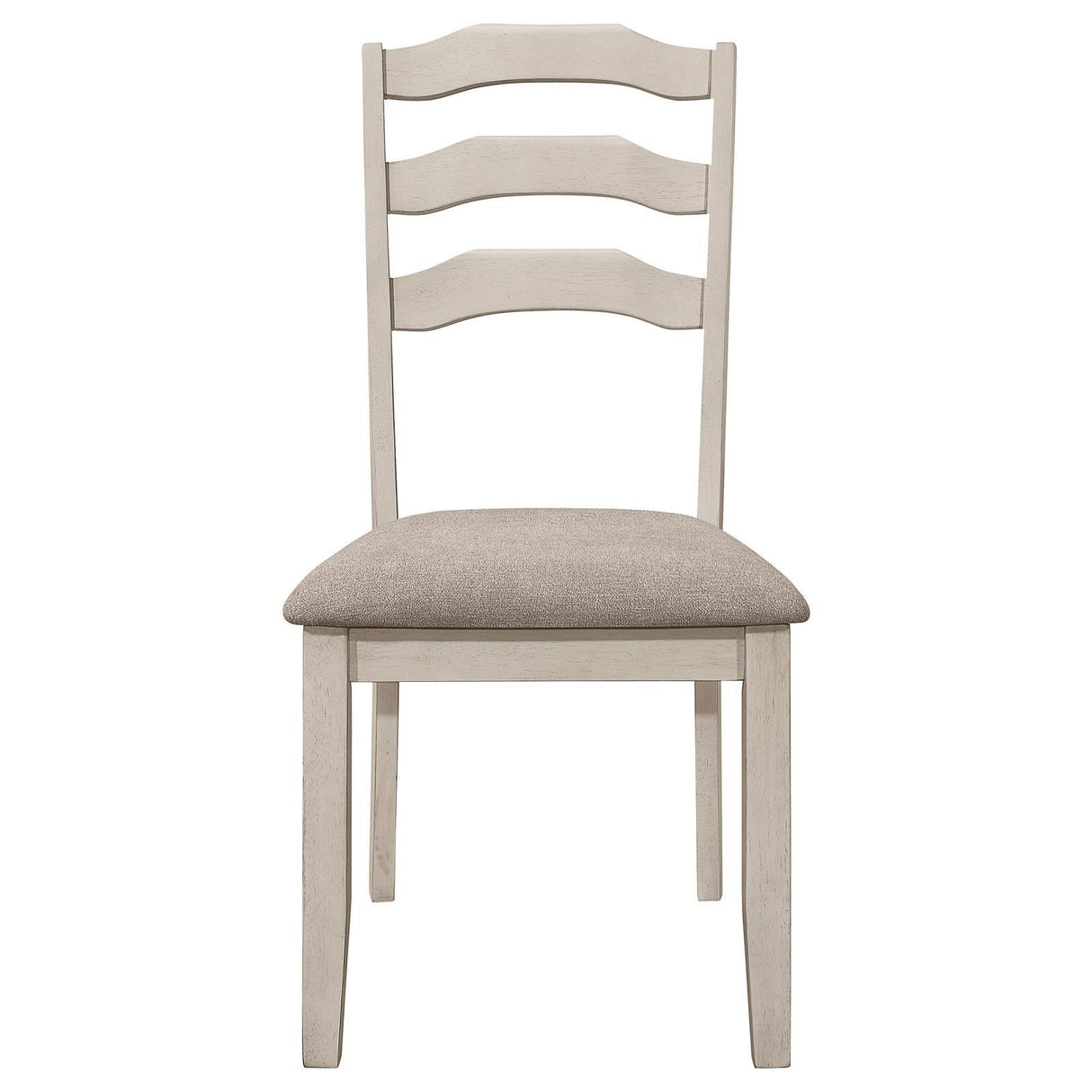 Ronnie Ladder Back Padded Seat Dining Side Chair Khaki and Rustic Cream (Set of 2) by Coaster at Eve Furniture