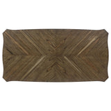 Ronnie Nutmeg and Rustic Cream Starburst Dining Table by Coaster at Eve Furniture