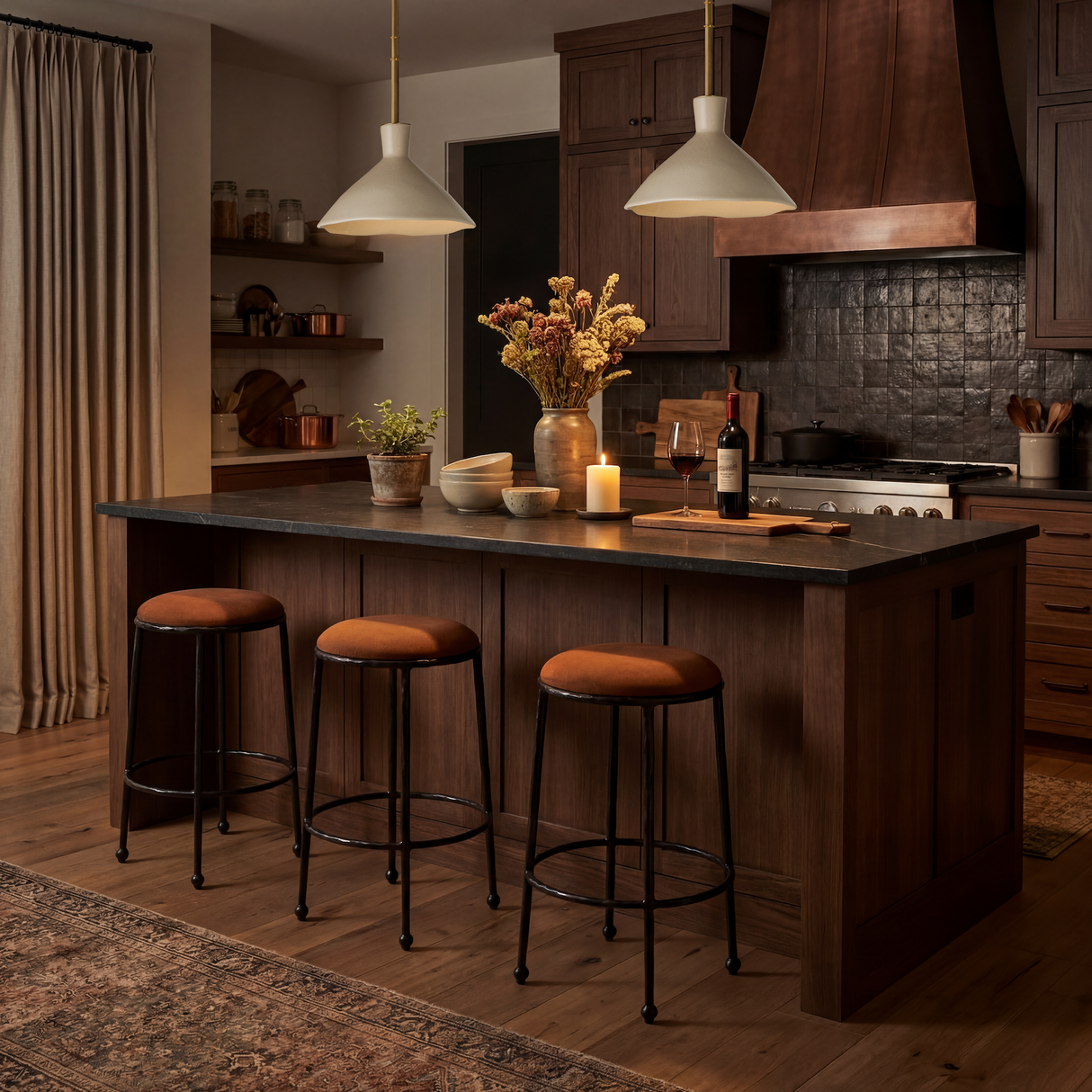 Rook Hammered Counter Stool by Co.House Designs at Eve Furniture