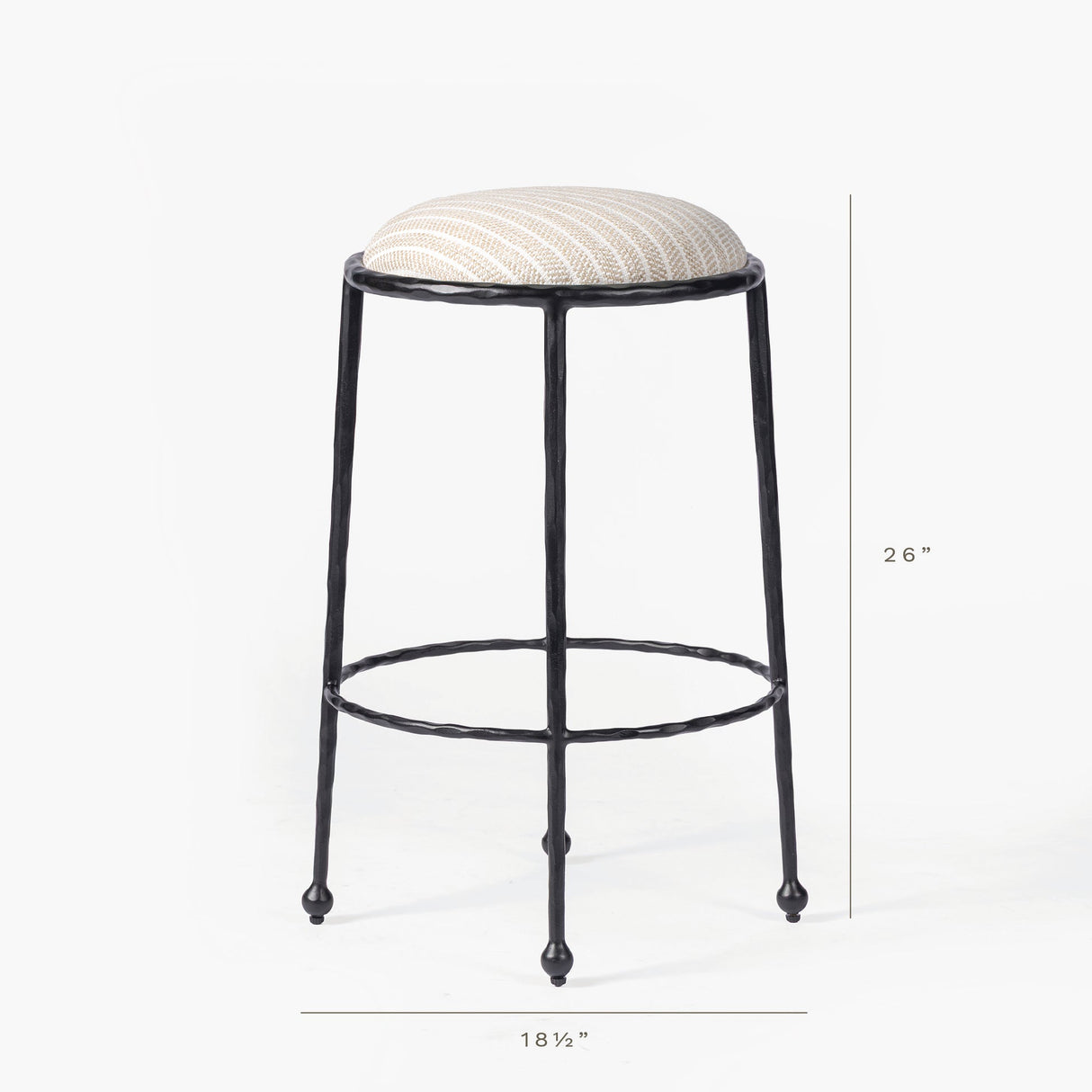 Rook Hammered Counter Stool by Co.House Designs at Eve Furniture