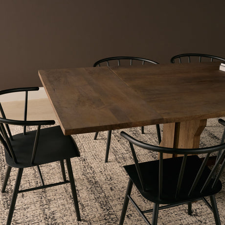 Rooke Solid Wood Extendable Rectangular Dining Table by Mercana at Eve Furniture