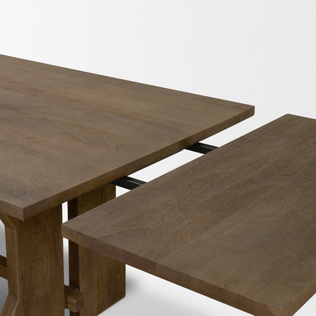 Rooke Solid Wood Extendable Rectangular Dining Table by Mercana at Eve Furniture