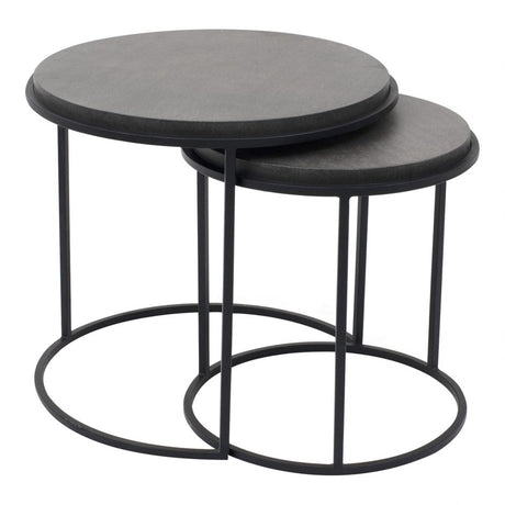 Roost Nesting Tables Black Set Of 2 by Moe's Home at Eve Furniture
