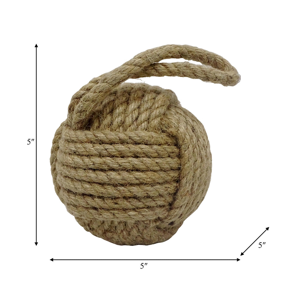 Rope, 5" Nautical Orb, Natural