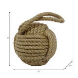 Rope, 5" Nautical Orb, Natural