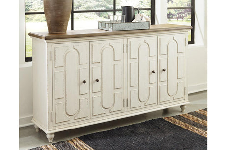 Roranville Antique White Accent Cabinet by Ashley at Eve Furniture