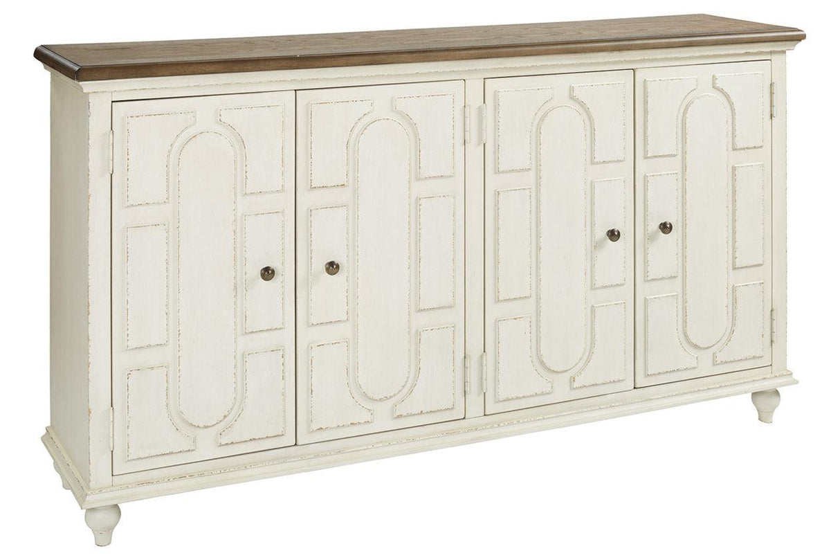 Roranville Antique White Accent Cabinet by Ashley at Eve Furniture