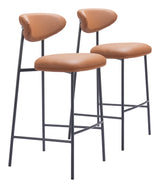 Rorun Brown Barstool (Set of 2) by Zuomod at Eve Furniture
