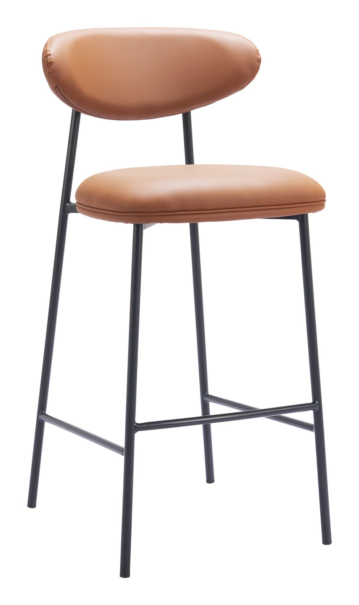 Rorun Brown Barstool (Set of 2) by Zuomod at Eve Furniture