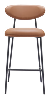 Rorun Brown Barstool (Set of 2) by Zuomod at Eve Furniture