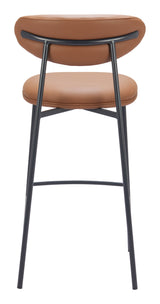 Rorun Brown Barstool (Set of 2) by Zuomod at Eve Furniture