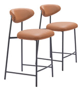 Rorun Brown Counter Stool (Set of 2) by Zuomod at Eve Furniture