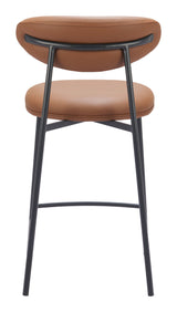 Rorun Brown Counter Stool (Set of 2) by Zuomod at Eve Furniture