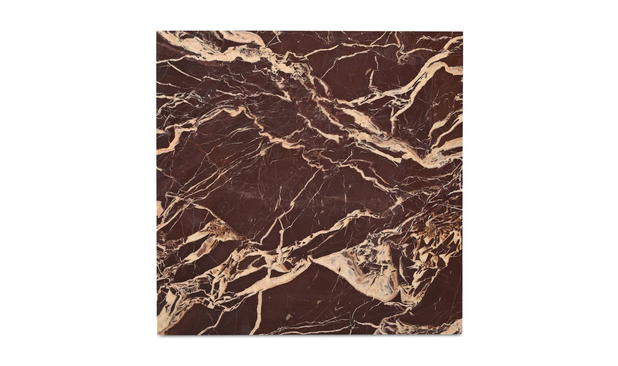 Rosa Accent Table Rosso Levanto Marble by Moe's Home at Eve Furniture