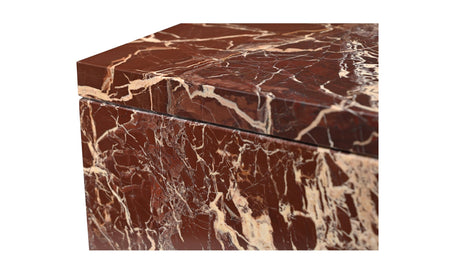 Rosa Accent Table Rosso Levanto Marble by Moe's Home at Eve Furniture