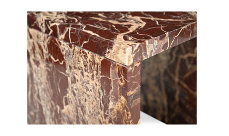 Rosa Accent Table Rosso Levanto Marble by Moe's Home at Eve Furniture