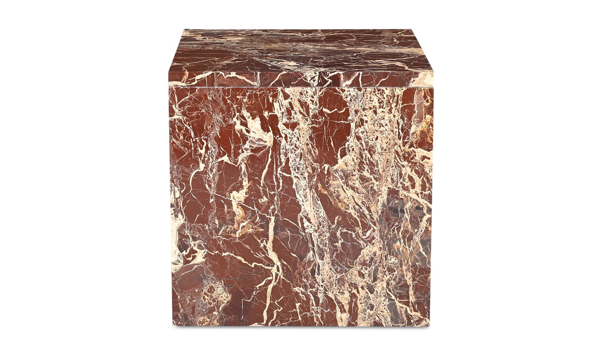 Rosa Accent Table Rosso Levanto Marble by Moe's Home at Eve Furniture