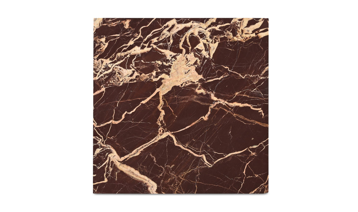 Rosa Accent Table Rosso Levanto Marble by Moe's Home at Eve Furniture