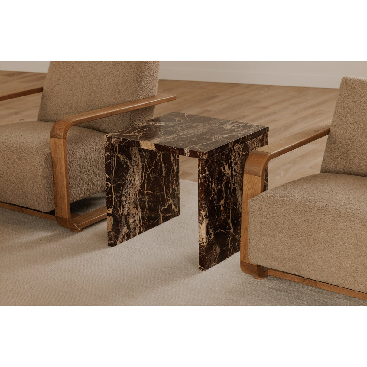 Rosa Rosso Levanto Marble Accent Table by Moe's Home at Eve Furniture