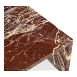 Rosa Rosso Levanto Marble Coffee Table by MOES at Eve Furniture